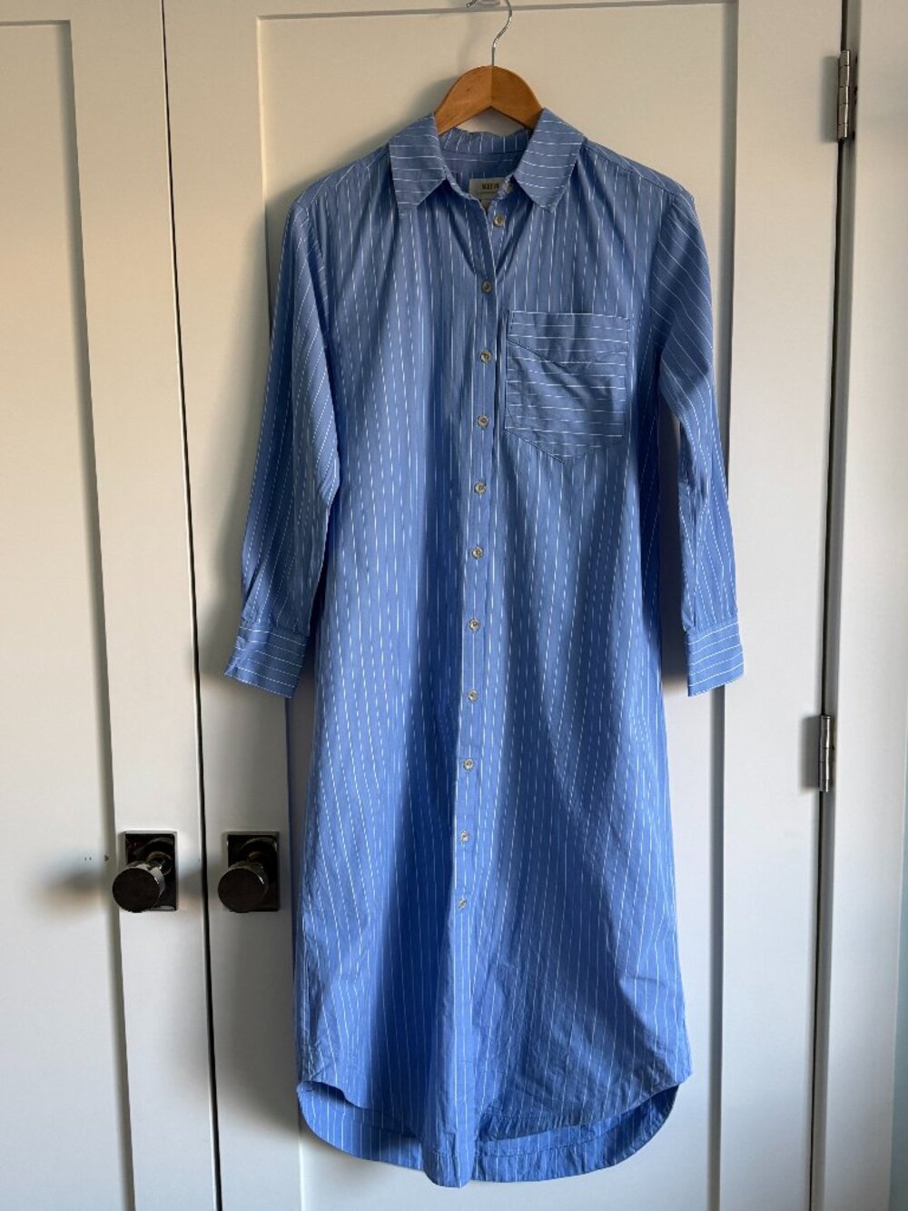 Anthropologie Maeve Soren shirt dress blue size XS
